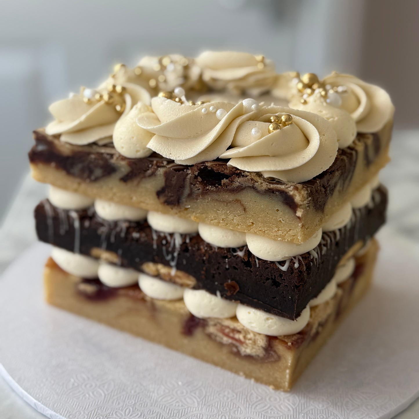 Christmas Mini Brownie Blondie Stack