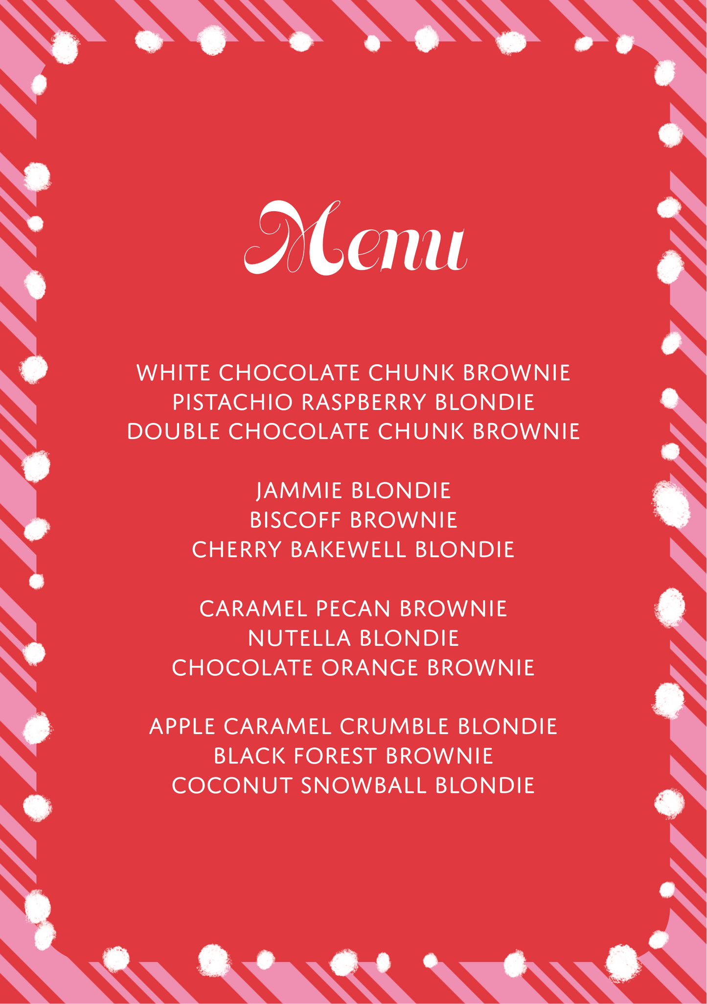 Ultimate Christmas Blondie Brownie Variety Box (COLLECTION ONLY)